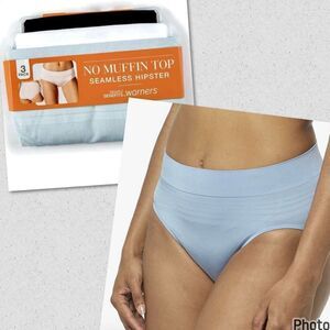 NWT 1 Warners S Blue No Pinching Dig-Free Comfort Waist Smooth Seamless Hipster